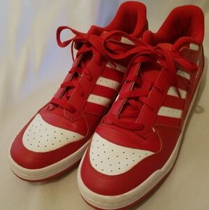 Adidas Men's Forum Low CL Scarlet Red White Shoes HQ1495 Size 12